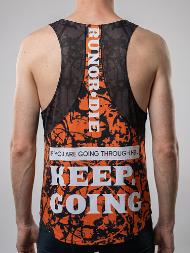 Мужская майка Keep Going Оранжевый камуфляж 